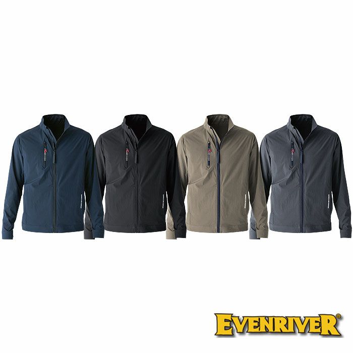 GR1007 コーデュラストレッチジャケット EVENRIVER イーブンリバー 春夏 作業服 作業着 S～4L ナイロン88％・ポリウレタン12％