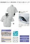 KF91450 半袖ワークブルゾン サンエス SUN-S 空調風神服専用 春夏 作業服 作業着 M～5L 綿100％