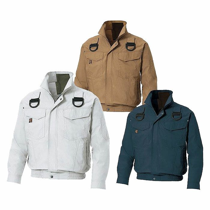 KF91400G フルハーネス用長袖ブルゾン サンエス SUN-S 空調風神服専用 春夏 作業服 作業着 S～8L 綿100％