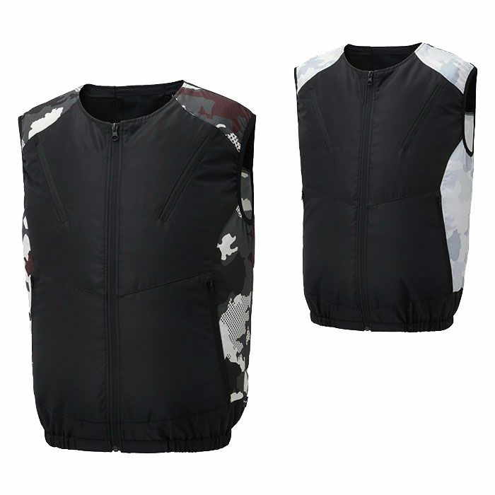 KF92362 ベスト サンエス SUN-S 空調風神服専用 春夏 作業服 作業着 M～5L ポリエステル100％ タフタ