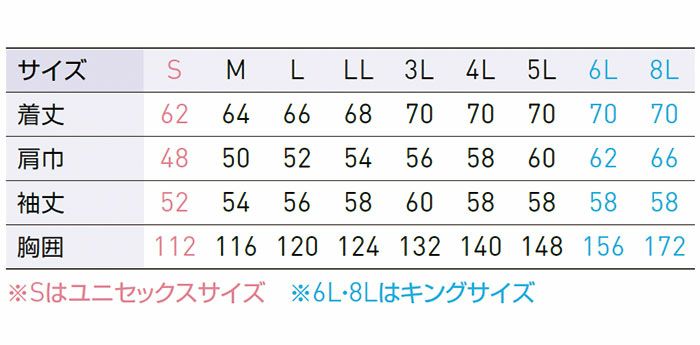 KF90550 長袖ワークブルゾン サンエス SUN-S 空調風神服専用 春夏 作業服 作業着 S～5L 綿100％
