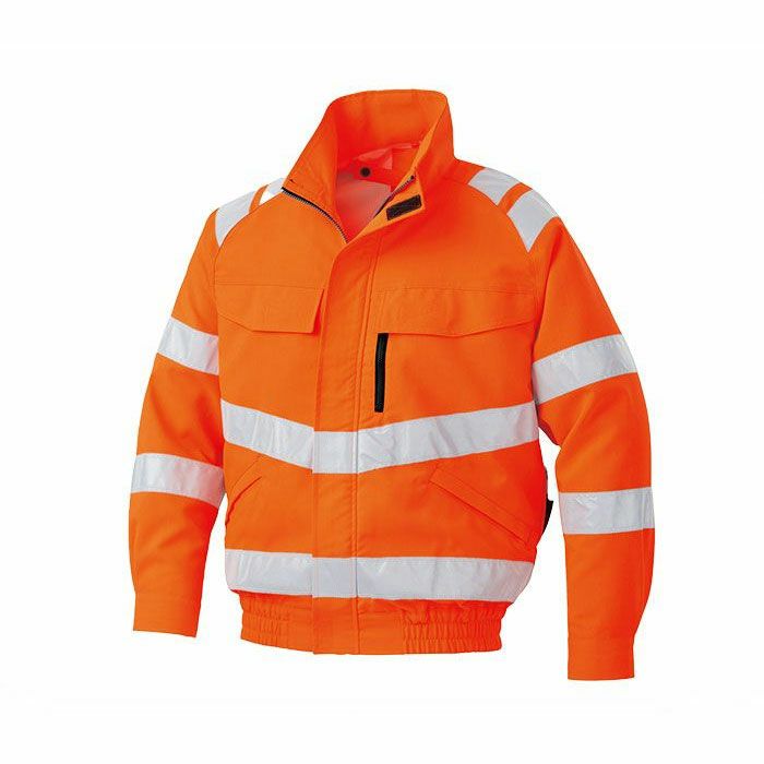KF92061 長袖ブルゾン サンエス SUN-S 空調風神服専用 高視認 安全服 春夏 作業服 作業着 S～6L ポリエステル94％・綿5％・複合繊維1％