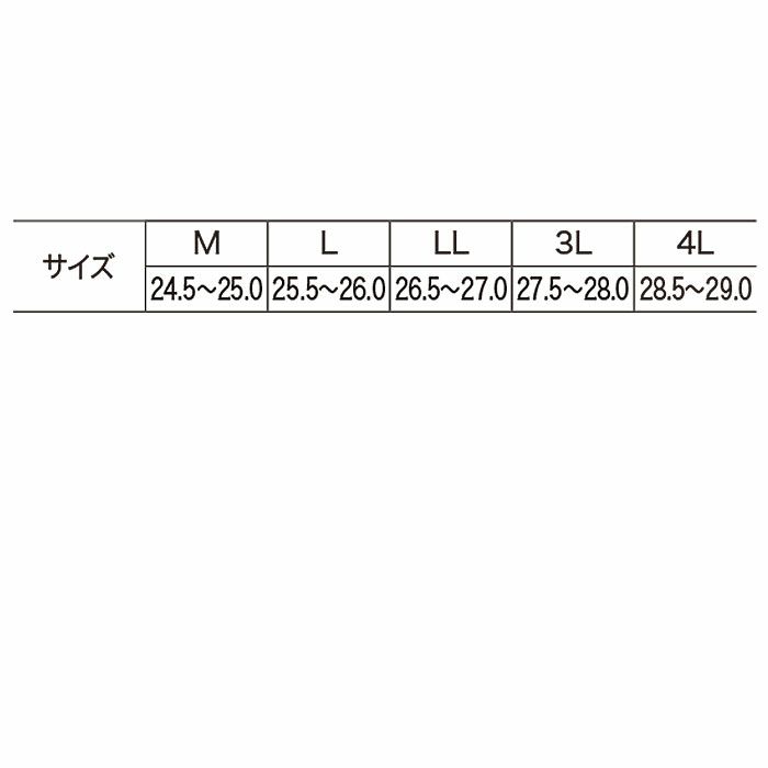 85727 85726用入替インナーソックス XEBEC ジーベック M～4L