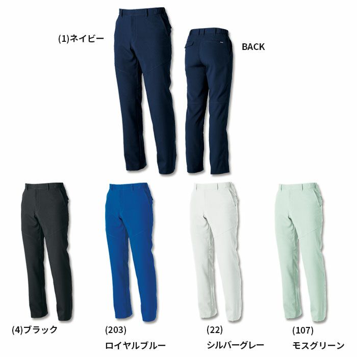 969-99 スラックス ノータック 脇ゴム 桑和 SOWA 春夏 作業服 作業着 GS～G3L S～6L ポリエステル90％・綿10％ サマー裏綿