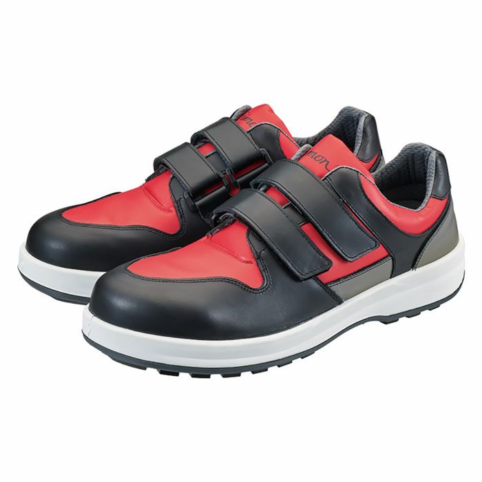 8518 スニーカータイプ安全靴 赤/黒 Simon シモン 安全靴 安全短靴 23.5cm～28.0cm