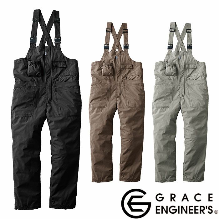 GE-810 ボーダレスデッキパンツ・エアー エスケープロダクト GRACE ENGINEER'S つなぎ服 オーバーオール ツナギ サロペット 作業服 作業着 XS～XL ポリエステル100％