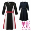 WN54W ワンピース 神馬本店 selectstage MIKATA 事務服 制服 5号～15号 ポリエステル100％ エコツイルニット