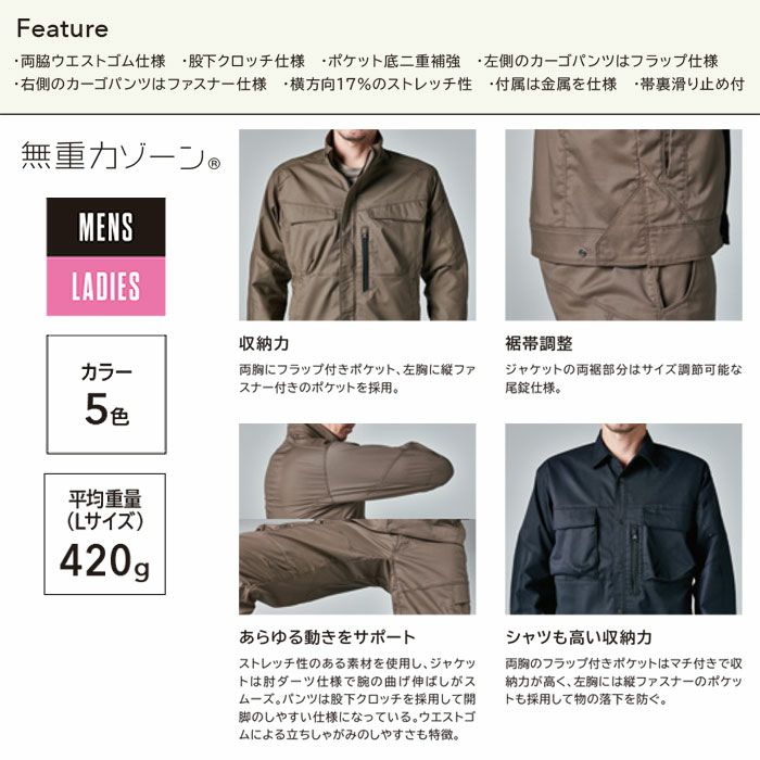 5804 TCNライトクロスカーゴパンツ TSDESIGN TSデザイン 春夏 作業服 作業着 SS～6L ポリエステル50％・綿20％・ナイロン15％・複合繊維15％ TCNライトクロス