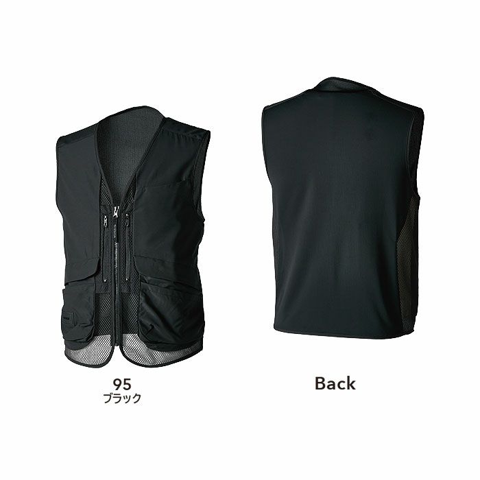 5038 ニッカーズハイブリッドベスト TSDESIGN TSデザイン 春夏 作業服 作業着 S～6L ポリエステル100％ ストレッチタフ＋アイスエア