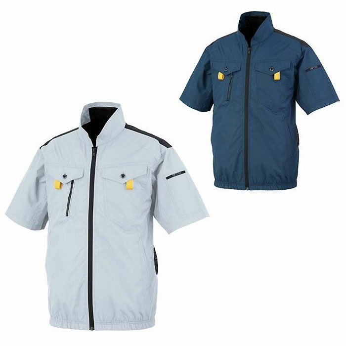 EBA5118 半袖ジャケット BIGBORN ビッグボーン 春夏 作業服 作業着 S～5L ポリエステル100％ デュスポ 裏チタン加工 空調風神服専用