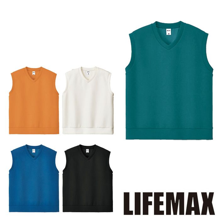 MS2137 8.5オンスダンボールニットベスト（ポリジン加工） LIFEMAX BONMAX 作業服 作業着 カジュアルウェア M～L 綿48％・ポリエステル44％・ポリウレタン8％ ダンボールニット