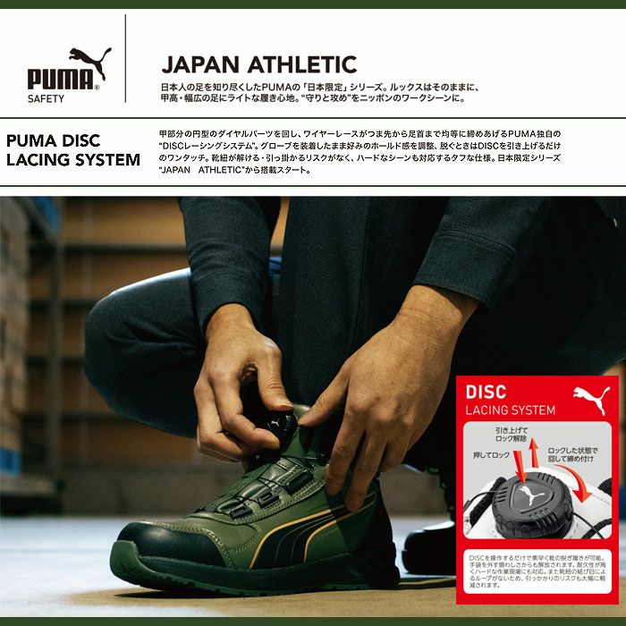 RIDER2.0 DISC MID セーフティーシューズ PUMA プーマ ライダー2.0 安全靴 安全スニーカー ミッドカット ミドルカット 25.0cm～28.0cm