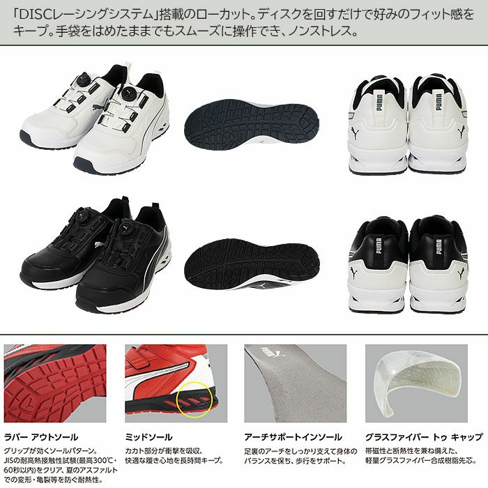 RIDER2.0 DISC LOW セーフティーシューズ PUMA プーマ ライダー2.0 安全靴 安全スニーカー ローカット 25.0cm～28.0cm