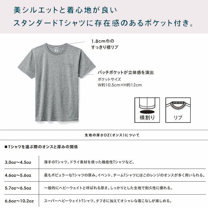 MS1141P 5.3オンスユーロポケット付きTシャツ LIFEMAX BONMAX 作業服 作業着 カジュアルウェア XS～XL 綿100％ 天竺