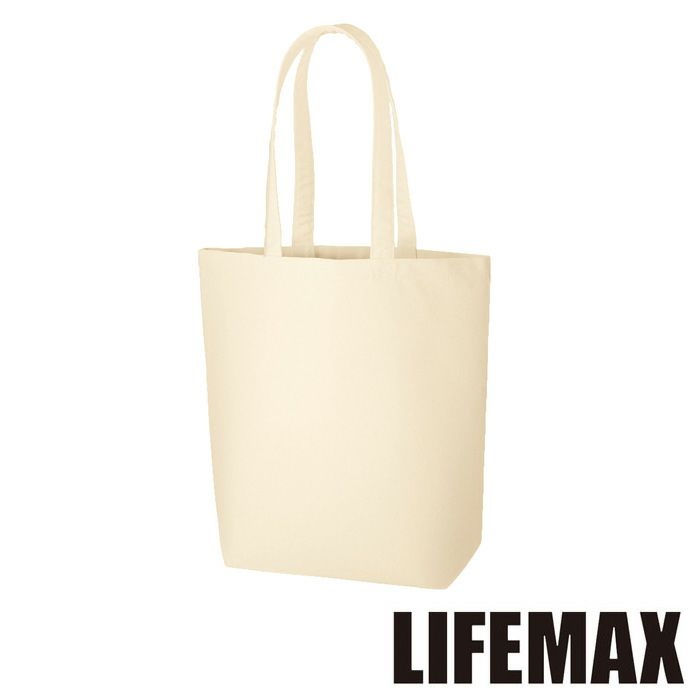 MA9024 オーガニックコットンキャンバストート（M）（ナチュラル） LIFEMAX BONMAX 作業服 作業着 カジュアルウェア F 綿100％