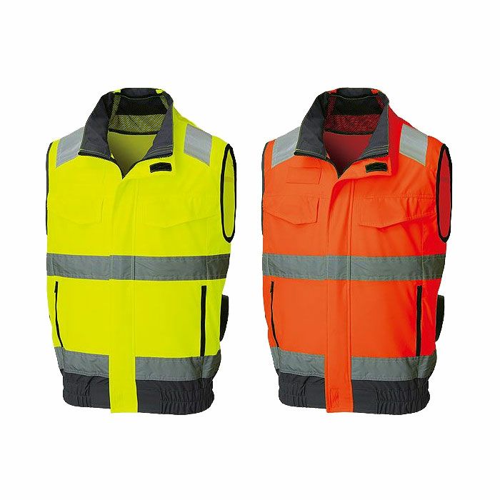 KF92522 Hi-Visベスト サンエス SUN-S 空調風神服専用 春夏 作業服 作業着 S～6L ポリエステル100％