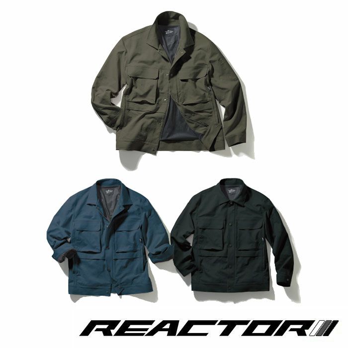 RE22511 長袖ブルゾン SUN-S サンエス REACTOR 作業服 作業着 オールシーズン S～5L ポリエステル99％・複合繊維1％ ポリエステルツイル