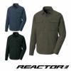 RE22519 長袖シャツ SUN-S サンエス REACTOR 作業服 作業着 オールシーズン S～5L ポリエステル99％・複合繊維1％ ポリエステルツイル