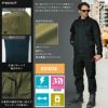 RE22521 長袖ブルゾン SUN-S サンエス REACTOR 作業服 作業着 オールシーズン S～5L 綿97％・ポリウレタン2％・複合繊維1％ 綿ストレッチドビー