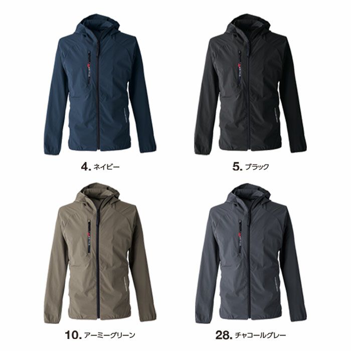 GR1008 コーデュラストレッチパーカー EVENRIVER イーブンリバー 春夏 作業服 作業着 S～5L ナイロン88％・ポリウレタン12％