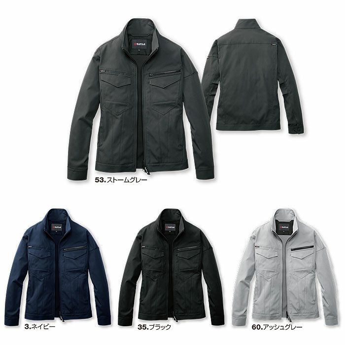 1911 ジャケット ユニセックス BURTLE バートル 秋冬 作業服 作業着 S～5L ポリエステル100％ エコストレッチダブルツイル