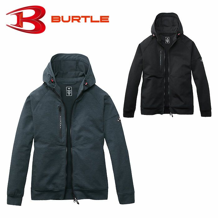 851 フーディブルゾン ユニセックス BURTLE バートル 秋冬 作業服 作業着 S～3XL 綿50％・ナイロン45％・ポリウレタン5％ コーデュラNYCOダブルフェイスジャージ