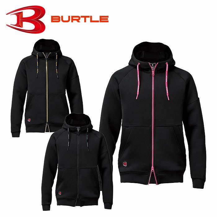 4110 エアーテックジップフーディ ユニセックス BURTLE バートル パーカー 秋冬 M～XXL ポリエステル90％・ポリウレタン10％ ストレッチダブルニット