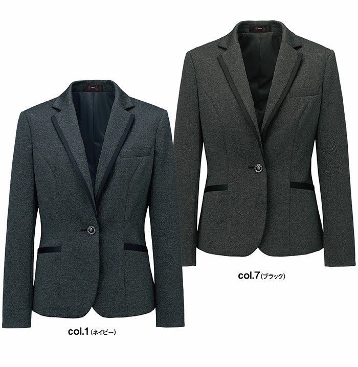 SA490J ジャケット 神馬本店 selectstage 事務服 制服 5号～23号 ポリエステル100％ メランジュニット