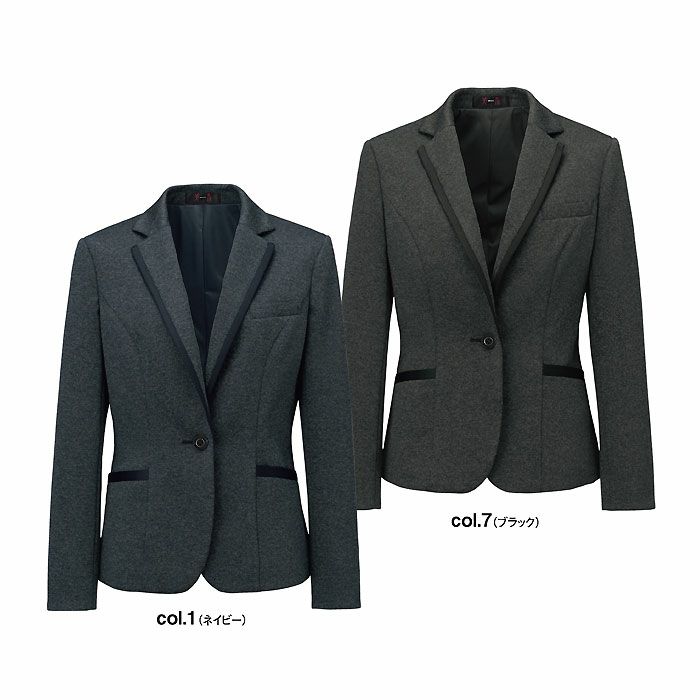 SA490JA ジャケット 神馬本店 selectstage 事務服 制服 5号～23号 ポリエステル100％ メランジュニット