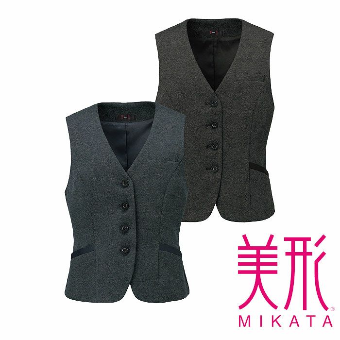 SA490VA ベスト 神馬本店 selectstage 事務服 制服 5号～23号 ポリエステル100％ メランジュニット