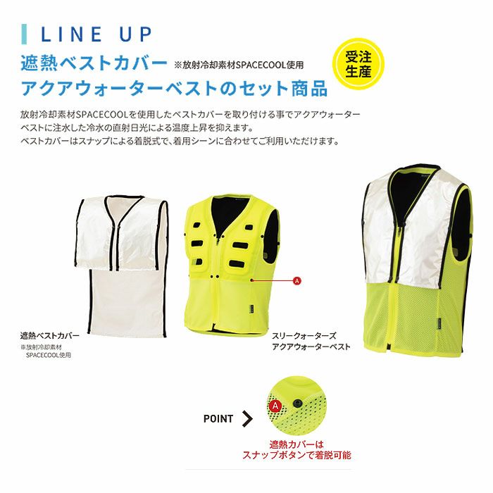 SP501SET アクアウォーターベスト＋遮熱ベストカバーセット BIGBORN ビッグボーン 春夏 作業服 熱中症対策 S～5L SPACECOOL