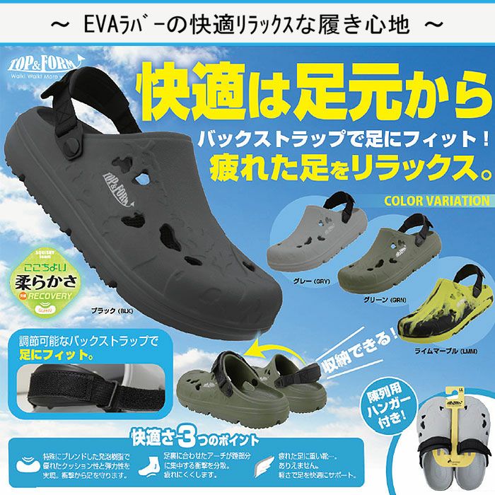 SK-4930 リカバリーサンダル バックストラップ 喜多 KITA EEE 3E クロッグサンダル 先芯なし M～3L