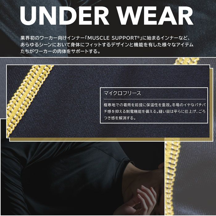 8625 マイクロフリースロングスリーブシャツ TSDESIGN TSデザイン 作業服 秋冬 コンプレッション 作業着 S～3L ポリエステル90％・ポリウレタン10％ マイクロフリース