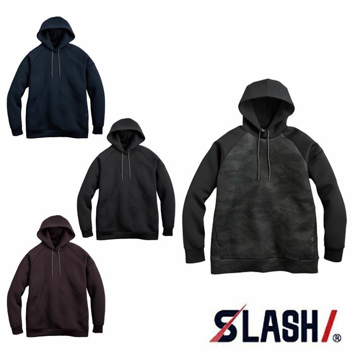 07560 ウォームライトパーカー SHINMEN シンメン SLASH 秋冬 作業服 作業着 フーディ S～5L ポリエステル93％・ポリウレタン7％