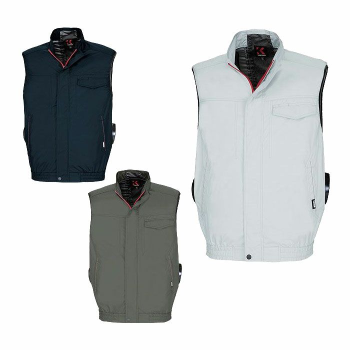 50002 K50002 空調風神服ベスト DAIRIKI KansaiUniform 春夏 作業服 作業着 S～7L ポリエステル100％ 空調風神服専用